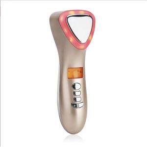 (Or) Cryothérapie Ultrasonique Marteau Chaud Et Froid Lifting Du Visage Et Rétrécissement Des Pores Masseur De Vibrations Photoniques Led Outil De Soins Du Visage Spa - Neuf
