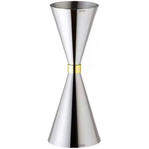 Doseur À Cocktail, Doseur À Alcool En Acier Inoxydable, Verre Doseur Professionnel Pour Barman, Double Doseur Avec Marquage : 5 Ml/10 Ml/15 Ml/20 Ml/30 Ml/40 Ml, Argent (25/50 Ml) - Neuf