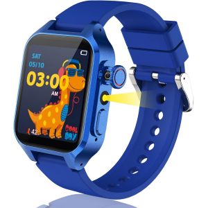 32 Jeux Montre Connect&eacute;e Enfant, Montre Intelligente Enfant Avec 3 Modes Sportifs, Livres Audio&Cartes D'&Eacute;tude, Mode &Eacute;cole, R&eacute;veil, Podom&egrave;tre, Cam&eacute;ra, Torche,Mp3, Cadeaux Des Fille Et Garcon 3-14 An - Neuf