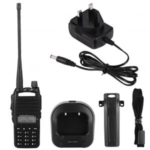 Talkie-walkie UV-82 128 canaux 5 W UHF + VHF FM LED lampe de poche VOX DTMF radio bidirectionnelle 110-240 V Royaume-Uni - Neuf