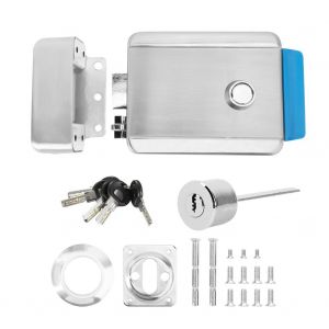 Serrure de porte a commande electrique a tete unique Serrure de securite antivol pour entree d'acces droite positive - Neuf