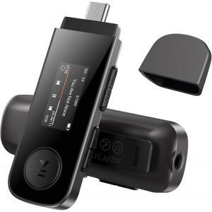 64Go Lecteur Mp3 USB C avec Bluetooth 5.3 & Clip Sport, Mini Type-C MP3 Musique sans Perte HiFi avec Radio FM/Enregistreur, 2EN1 Clef USB Baladeur MP3 Portable Supporter Téléphone - Neuf
