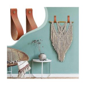 Support De Tringle À Rideau,Sangle De Boucle Pour Tringle À Rideau En Bois,Crochets Muraux À Sangle Pour Robinet À Serviette Suspendu - Neuf