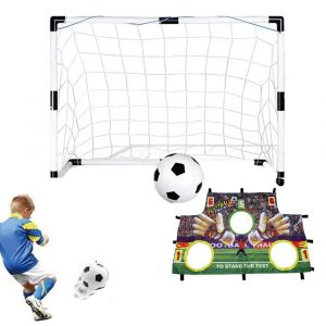 But De Football Portable Pour Enfants Avec Ballon Gonflable Pour L'entra&icirc;nement Dans Le Jardin Et En Int&eacute;rieur - Neuf