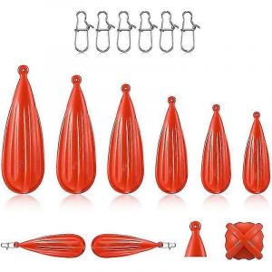 Pêche Pratique Plug Pêche Lancer Bouchon Baitcasting Bouchon De Pratique En Caoutchouc Adapté Pour Améliorer Compétence De Lancer,6pcs - Neuf