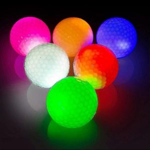 6 Pcs Led Brille Balles De Golf,Balle De Golf Lumineuse Clignotante,Lueur Nocturne - Neuf