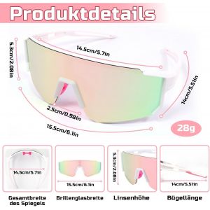 Asfasfq-Lunettes De Soleil De Sport Rapides Hommes Femmes Lunettes De Soleil Polarisées Lunettes De Vélo Lunettes De Course Pour Vtt Vélo De Course Vélo De Ski Course À Pied Avec Uv400 Lunettes - Neuf