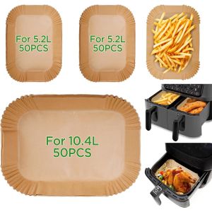 Papier Sulfuris&eacute; pour Air Frye Ninja,150 Pi&egrave;ces AF500EU 10.4L Cuisson Paper Liner,Food-Grade BPA Gratuit,Papier Parchemin Accessoires pour Friteuse Sans Huile - Neuf