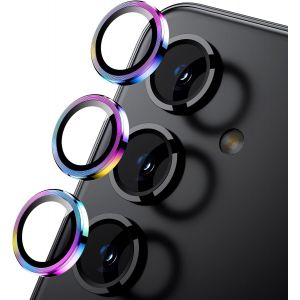 JGD-Protecteur d'objectif d'appareil photo pour Samsung Galaxy S25 &iquest; [Keep Original Shooting] incassable Ultra HD 9H Protecteur d'&eacute;cran d'appareil photo en verre tremp&eacute; Film de protection en m&eacute;tal - Neuf