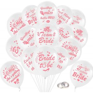 25Pcs Evjf D&eacute;corations, Team Bride To Be Ballons, Goodbye Miss Hello Mrs En Latex Pour Enterrement De Vie De Jeune Fille, Bride To Be Evjf Fournitures - Neuf