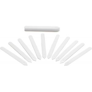 KALANKA-Lot de 25 étiquettes autocollantes réutilisables en plastique pour plantes - 10 cm - Pour semis de graines et jeunes plantes, fruits extérieurs et intérieurs, fleurs, légumes, herbes - Blanc - Neuf
