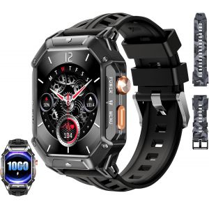 Bt80 Montre Connectée Homme 1000mah Batterie¿2,13 Pouces Grand Écran Amoled Ip68 Étanche Montre Intelligente Avec Bluetooth Appel Fréquence Cardiaque/Spo2/Sommeil Pour Android Ios - Neuf