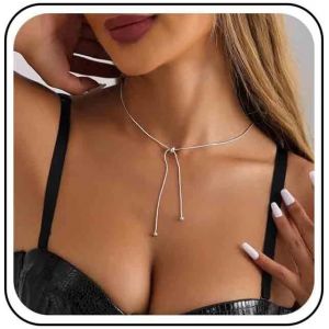 Kal-Collier Pendentif Boule Vintage Chaîne Longue Tassel Y Collier Lariat Chaîne Longue Drop Y Collier Argent Rond Collier Chaîne Serpent Bijoux Pour Femmes Et Filles - Neuf