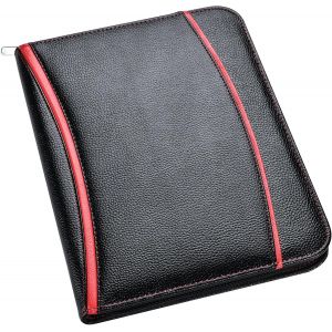 Arpan Conf&eacute;rencier A4 rembourr&eacute; doux au toucher avec calculatrice et bloc-notes pour usage personnel, ex&eacute;cutif, professionnel, entreprise, entreprises, id&eacute;al pour les conf&eacute;rences commerciales (Noir) - Neuf