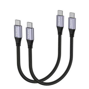 KAL-Lot De 2 C&acirc;bles Usb C Vers Usb C Court, 60W Pd C&acirc;ble Usb Type C Charge Rapide Compatible Avec Iphone 15 Plus Pro Max Macbook Pro Air Ipad Air Galaxy S23 Ultra S22 S21 Pixel 7 6(0.3M) - Neuf