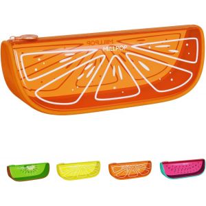 Trousse à Crayons Transparente,Pochette à Crayons Portable en PVC,Fermeture à Glissière,Kawaii Pochette Maquillage,Multifonctionnelle Sac de Rangement pour Papeterie Cosmétique Voyage.[B579] - Neuf