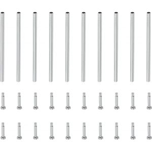 KAL-22X1Mm Inox Acier Tube Friction Goupilles Montre Sangle Pression Barres Goupille Avec Rivet Se Termine Bande Fermoir Boucle 10 Pcs - Neuf