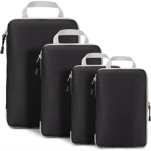 Organiseur de valise à compression (noir), cube de rangement pour sac à main, rangement pour valise de voyage, maquillage, vêtements, valise, sac de rangement, organisateur de voyage - Neuf