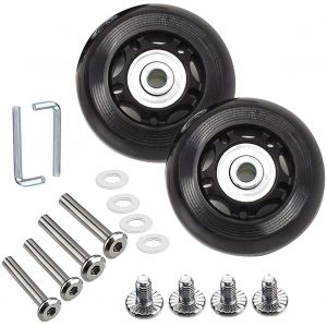 Kit De Remplacement De Roue De Bagage De Valise Roues Universelles En Caoutchouc Outil De Roulement De Roulette Pivotante (Od : 80 W : 24 Id : 6 Axes : 36/40 Mm) - Neuf