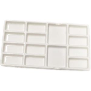 Palette De Peinture D'artiste En Céramique À 14 Puits - 20,3 Cm - Plateau De Mélange En Céramique Pour Peintres - Neuf