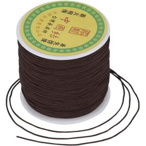Tianyi-Cordon De Perles En Nylon 0,8 Mm - 100 M - Pour Bricolage, Collier, Bracelet, Fabrication De Bijoux - Marron Noix De Coco - Neuf