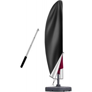 Housse De Parasol D&eacute;port&eacute; Imperm&eacute;able, Convient Pour Parasol De Jardin De 2,5 M, 2,7 M, 3 M, 4 M, En Tissu Oxford 600d, R&eacute;sistant Aux Uv, Coupe-Vent, Avec Fermeture &Eacute;clair - Neuf