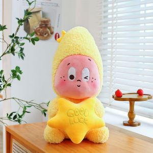 Peluche &Eacute;toile "Good Luck" ' Porte-Bonheur Mignon en Peluche Douce Jaune (40 cm) | Cadeau Original & D&eacute;coration Chambre Enfant Adorable - Neuf