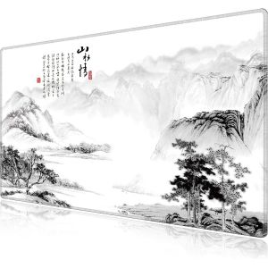 JGD-Motif Tapis de Souris &agrave; Bords Cousus 60x40x0,3cm, Grand Tapis de Clavier Gaming Am&eacute;liore la Pr&eacute;cision et la Vitesse (600x400x3mm, Paysage 2) - Neuf