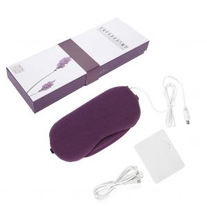 Masque Chauffant Usb A La Lavande Pour Les Yeux, Anti-Cernes, Ideal Pour Dormir, Voyager, Travailler (Violet) - Neuf