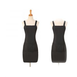 Bavoir Réglable 2 Pièces Avec 2 Poches - Sangle De Cou Réglable Extra Longue En Dentelle (Noir) - Neuf