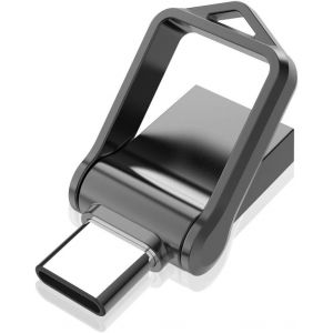 KALANKA-Cle USB Type C 64 Go Clé USB 3.0 64GB 2 en 1 Clef Memory Stick OTG Flash Drive 64 Giga 3.1 U Disque Porte Clé Haute Vitesse Imperméable Double pour MacBook Samsung S8/S9 Huawei P9/P10/P20 - Neuf