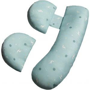 Aunaeyw Coussin De Grossesse Pour Soutien Du Ventre, Coussin De Maternit&eacute; En Forme De U Pour La Grossesse, Soutien Pour La Bosse Et Le Dos, Les Hanches, Les Jambes, Coussin De Maternit&eacute;, Pois Gris - Neuf