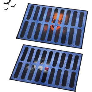 2 Pièces Paillasson D'halloween,40x60 Cm Paillasson Clown D'halloween,Tapis Porte Clown D'halloween,Tapis De Porte D'horreur Drôle,Pour Décoration D'halloween À L'intérieur Et À L'extérieur - Neuf