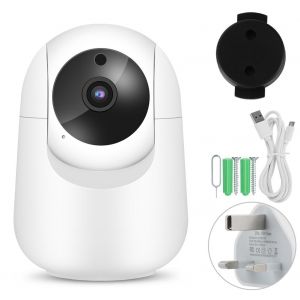 Mini camera de surveillance sans fil rotative pour bebe, 1080p, dome, 110-240 V (Royaume-Uni) - Neuf