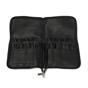 Trousse de maquillage professionnelle, portable, 22 poches, organiseur pour pinceaux de maquillage, avec sangle en PU (pinceaux non inclus) - Neuf