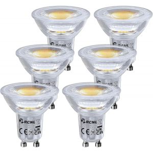 Ampoules Led Gu10 3,5w Blanc Chaud 3000k,&Eacute;quivalent 50w Lampe Halog&egrave;ne,Lot De 6,Ac 230v 385lm Non-Dimmable Sans Scintillement Par16 Spot,Efficacit&eacute; &Eacute;nerg&eacute;tique,38&deg; & 360&deg; Larges Faisceaux - Neuf