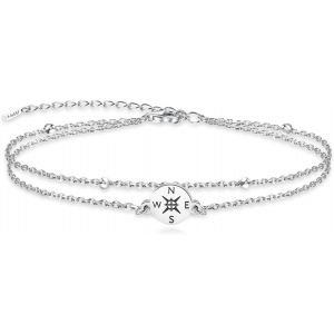Eryi-L'obtention Du Diplôme Bracelet Réglable Boussole Lien Bracelet Grade High School College Graduation Couches Bracelet Amitié Cadeaux Bijoux Pour Elle Lui Les Femmes - Neuf