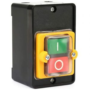 Commutateur à Bouton Poussoir, AC 220V/380V 10A Interrupteur à Bouton de Commande de Puissance étanche Bouton Marche Arret Machine Outil Interrupteur Machine Outil - Neuf