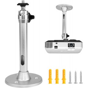 MEVRONISSHOP-Support de plafond en aluminium pour projecteur - Pivotant - Universel - Support mural pour projecteur - Support mural pour mini projecteur (180 mm) - Neuf