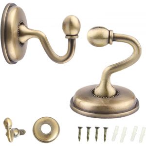 2pcs Embrasses De Rideaux Crochets,Rideau Crochet En Bronze,Vintage U Support Mural Crochet Pour Suspendre Les Rideaux,Chapeau,Vest - Neuf