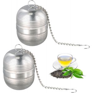 Eryi-2 Pièces Infuseur Thé, Boule À Thé, Infuseur À Thé En Acier Inoxydable, Filtre À Thé, Peut Être Utilisé Pour La Théière, La Tasse De Thé, La Cuisine De Cuisson, Pour Mug/Tasse/Théière/Verre - Neuf