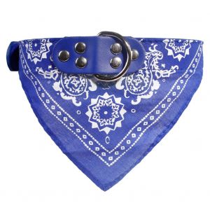 Hjlian Bavoir Pour Petit Chien Et Chat, Motif Ethnique, Serviette De Salive, Collier Reglable Pour Animaux De Compagnie (Bleu S) - Neuf