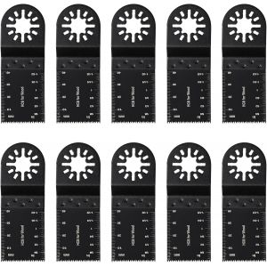 10Pcs Universelle Outil Multifonction Saw Blades Multitool Accessoires de Lames de Scie pour Bois Métal Souple Plastique Outil Multifonction Pour Multimaster Bosch Black&Decker - Neuf