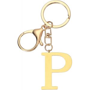 KAL-Porte-Cl&eacute;s Avec Lettre Initiale, Lettre De A &Agrave; Z, Porte-Cl&eacute;s Mignon En M&eacute;tal Pour Sacs &Agrave; Main - Neuf