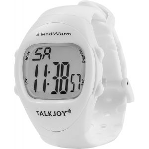 Montre Parlante Espagnole Avec 4 Alarmes - R&eacute;veil Blanc - 4 Pilules Par Jour - Neuf