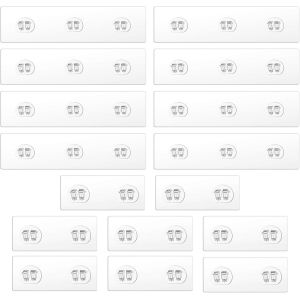 CAUC-Lot de 16 Crochets Adh&eacute;sifs pour &Eacute;tag&egrave;re de Douche, Crochets de Rechange pour Support Mural Salle de Bain, Sans Per&ccedil;age, Puissants, pour Panier, Porte-Savon (16 pi&egrave;ces transparentes) - Neuf