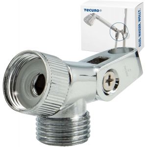 Raccord 1/2"" pour tuyau de douche et douchette &agrave; main, trou de tenon de 10 mm de diam&egrave;tre, avec inclinaison r&eacute;glable - Neuf