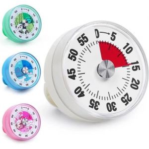 Minuterie Visuelle Pour Enfants,Minuteur De Cuisine Mécanique De 60 Minutes, Minuterie Numérique Qui Peut Remplacer Sablier Enfants - Neuf