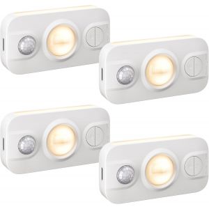 Lot De 4 Veilleuses Led Rechargeables Avec Détecteur De Mouvement, 9 Modes D'éclairage, Fixation Magnétique Et Charge Usb-C ¿ Idéal Pour Les Chambres, Les Escaliers Et Les Couloirs - Neuf