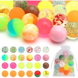 Lbgwp60-24 Balles Rebondissantes Enfant, 25 Mm Remplis De Sac De Fête Pour Enfants Caoutchouc Rebondissantes Balles, Bouncy Balls Utilisé Pour Les Cadeaux D'anniversaire Des Enfants Et Les - Neuf